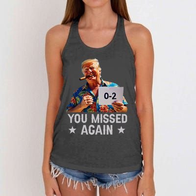 Hawaii Trump You Missed Again Women's Knotted Racerback Tank