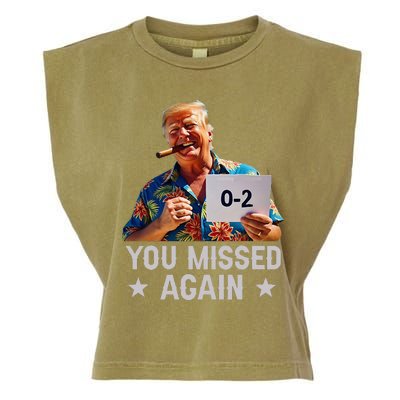 Hawaii Trump You Missed Again Garment-Dyed Women's Muscle Tee