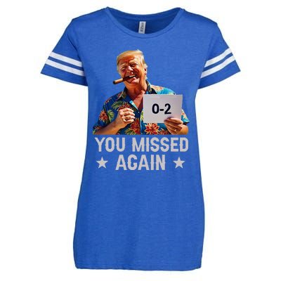 Hawaii Trump You Missed Again Enza Ladies Jersey Football T-Shirt