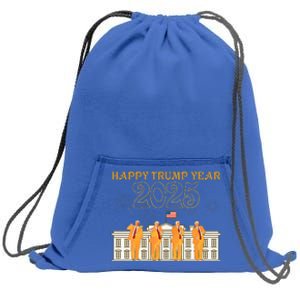 Happy Trump Year Party 2025 White House New President Sweatshirt Cinch Pack Bag