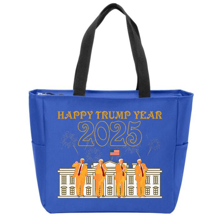 Happy Trump Year Party 2025 White House New President Zip Tote Bag