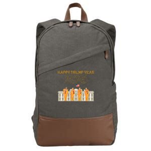 Happy Trump Year Party 2025 White House New President Cotton Canvas Backpack