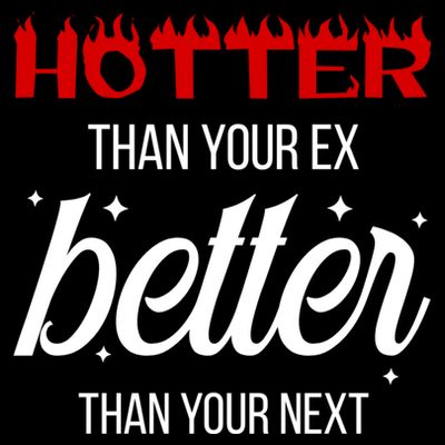 Hotter Than Your Ex Better Than Your Next Sarcastic T-Shirt