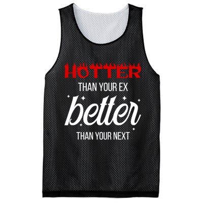 Hotter Than Your Ex Better Than Your Next Sarcastic Mesh Reversible Basketball Jersey Tank