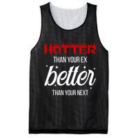 Hotter Than Your Ex Better Than Your Next Sarcastic Mesh Reversible Basketball Jersey Tank