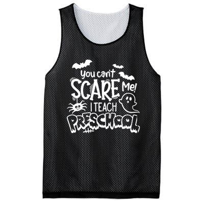 Halloween Teacher You Cant Scare Me I Teach Preschool Boo Mesh Reversible Basketball Jersey Tank