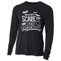 Halloween Teacher You Cant Scare Me I Teach Preschool Boo Cooling Performance Long Sleeve Crew