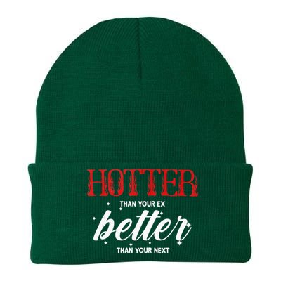 Hotter Than Your Ex Better Than Your Next Funny Boyfriend Knit Cap Winter Beanie