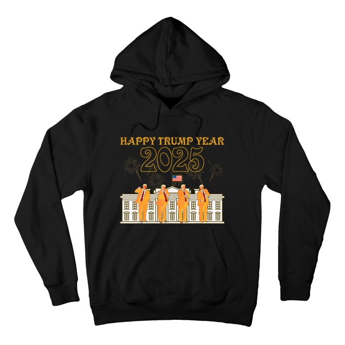 Happy Trump Year Party 2025 White House New President Hoodie