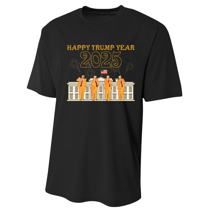 Happy Trump Year Party 2025 White House New President Performance Sprint T-Shirt