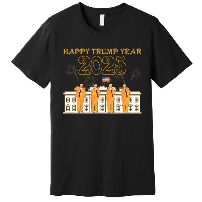 Happy Trump Year Party 2025 White House New President Premium T-Shirt