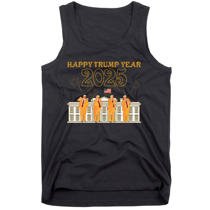 Happy Trump Year Party 2025 White House New President Tank Top