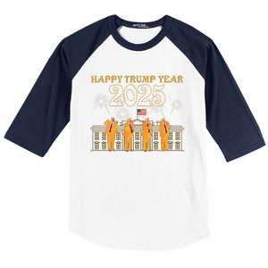 Happy Trump Year Party 2025 White House New President Baseball Sleeve Shirt