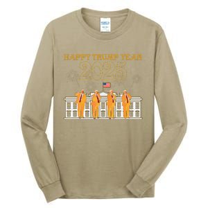 Happy Trump Year Party 2025 White House New President Tall Long Sleeve T-Shirt