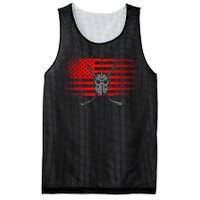 Hockey USA American Flag Patriotic Hockey Player Mesh Reversible Basketball Jersey Tank