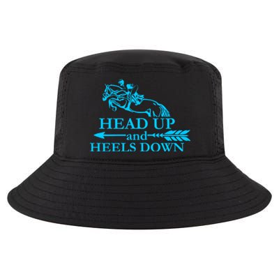 Head Up And Heels Down Horse Lover Horseback Gift Great Gift Cool Comfort Performance Bucket Hat