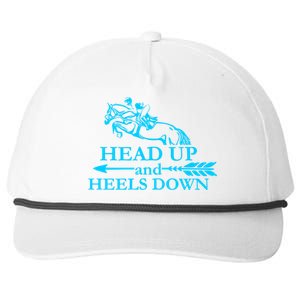 Head Up And Heels Down Horse Lover Horseback Gift Great Gift Snapback Five-Panel Rope Hat