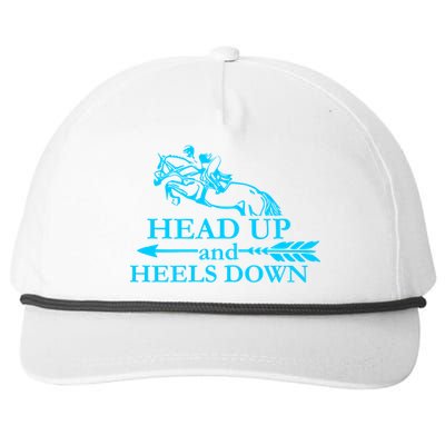 Head Up And Heels Down Horse Lover Horseback Gift Great Gift Snapback Five-Panel Rope Hat