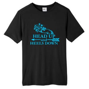 Head Up And Heels Down Horse Lover Horseback Gift Great Gift Tall Fusion ChromaSoft Performance T-Shirt