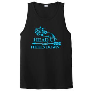 Head Up And Heels Down Horse Lover Horseback Gift Great Gift PosiCharge Competitor Tank