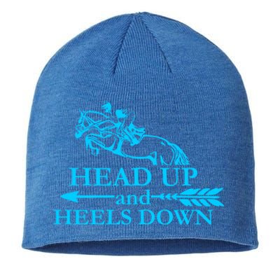 Head Up And Heels Down Horse Lover Horseback Gift Great Gift Sustainable Beanie