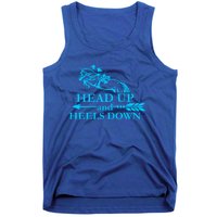 Head Up And Heels Down Horse Lover Horseback Gift Great Gift Tank Top