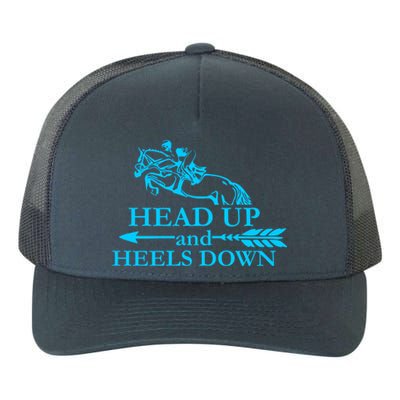 Head Up And Heels Down Horse Lover Horseback Gift Great Gift Yupoong Adult 5-Panel Trucker Hat