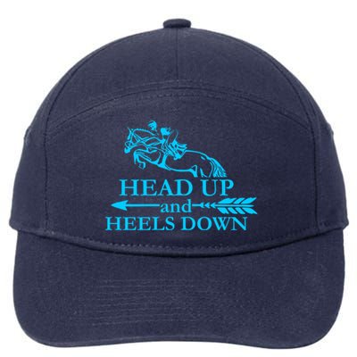 Head Up And Heels Down Horse Lover Horseback Gift Great Gift 7-Panel Snapback Hat