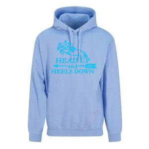 Head Up And Heels Down Horse Lover Horseback Gift Great Gift Unisex Surf Hoodie