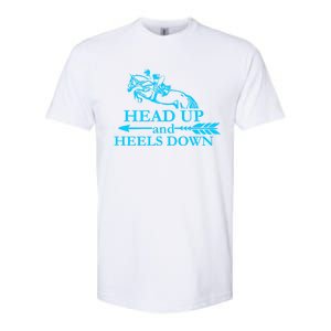 Head Up And Heels Down Horse Lover Horseback Gift Great Gift Softstyle CVC T-Shirt