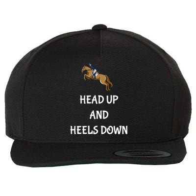 Head Up And Heels Down Horseback Riding Gift Wool Snapback Cap