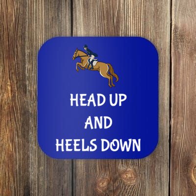 Head Up And Heels Down Horseback Riding Gift Coaster