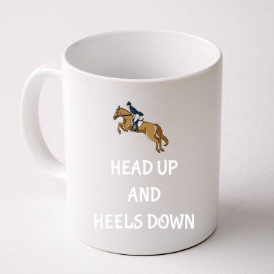 Head Up And Heels Down Horseback Riding Gift Coffee Mug