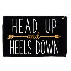 Head Up And Heels Down Funny Horse Horseback Riding Gift Grommeted Golf Towel