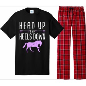 Head Up And Heels Down Horseback Riding Horse Lover Gift Pajama Set