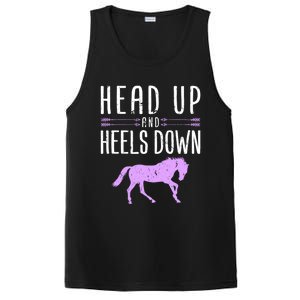 Head Up And Heels Down Horseback Riding Horse Lover Gift PosiCharge Competitor Tank