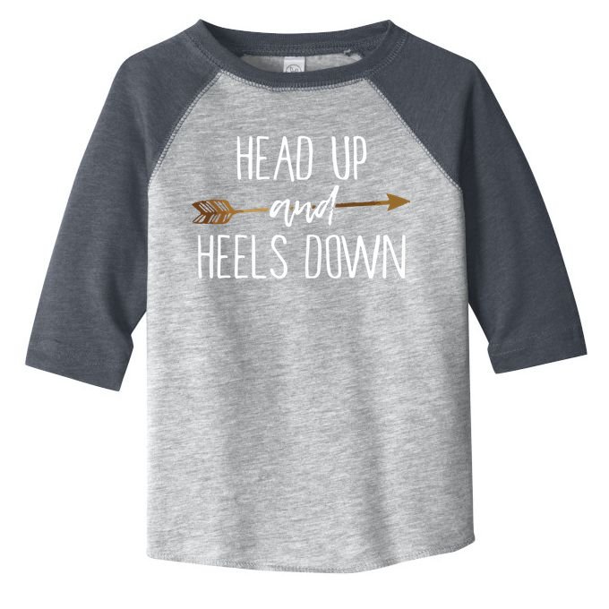 Head Up And Heels Down Shirts Horse Lovers Toddler Fine Jersey T-Shirt