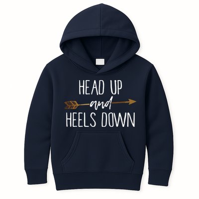 Head Up And Heels Down Shirts Horse Lovers Kids Hoodie