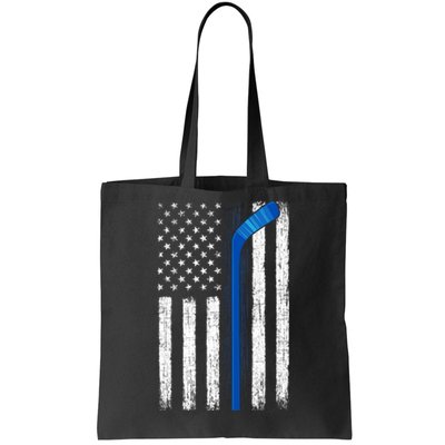 Hockey USA American Flag Patriotic Hockey Player, Family Tote Bag