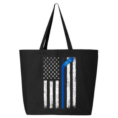 Hockey USA American Flag Patriotic Hockey Player, Family 25L Jumbo Tote