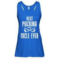 Hockey Uncle Best Pucking Uncle Ever Hockey Fan Gift Ladies Essential Flowy Tank