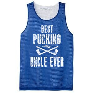 Hockey Uncle Best Pucking Uncle Ever Hockey Fan Gift Mesh Reversible Basketball Jersey Tank