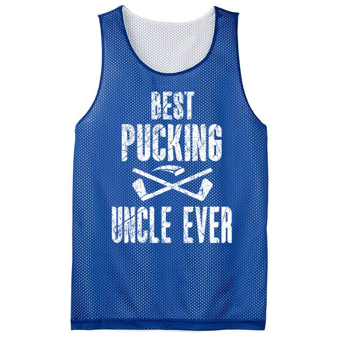 Hockey Uncle Best Pucking Uncle Ever Hockey Fan Gift Mesh Reversible Basketball Jersey Tank