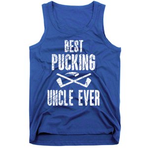 Hockey Uncle Best Pucking Uncle Ever Hockey Fan Gift Tank Top