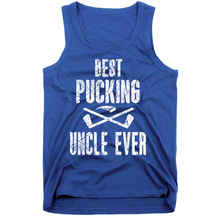 Hockey Uncle Best Pucking Uncle Ever Hockey Fan Gift Tank Top