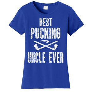 Hockey Uncle Best Pucking Uncle Ever Hockey Fan Gift Women's T-Shirt