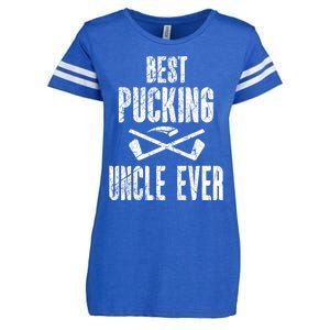 Hockey Uncle Best Pucking Uncle Ever Hockey Fan Gift Enza Ladies Jersey Football T-Shirt