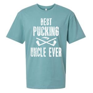 Hockey Uncle Best Pucking Uncle Ever Hockey Fan Gift Sueded Cloud Jersey T-Shirt