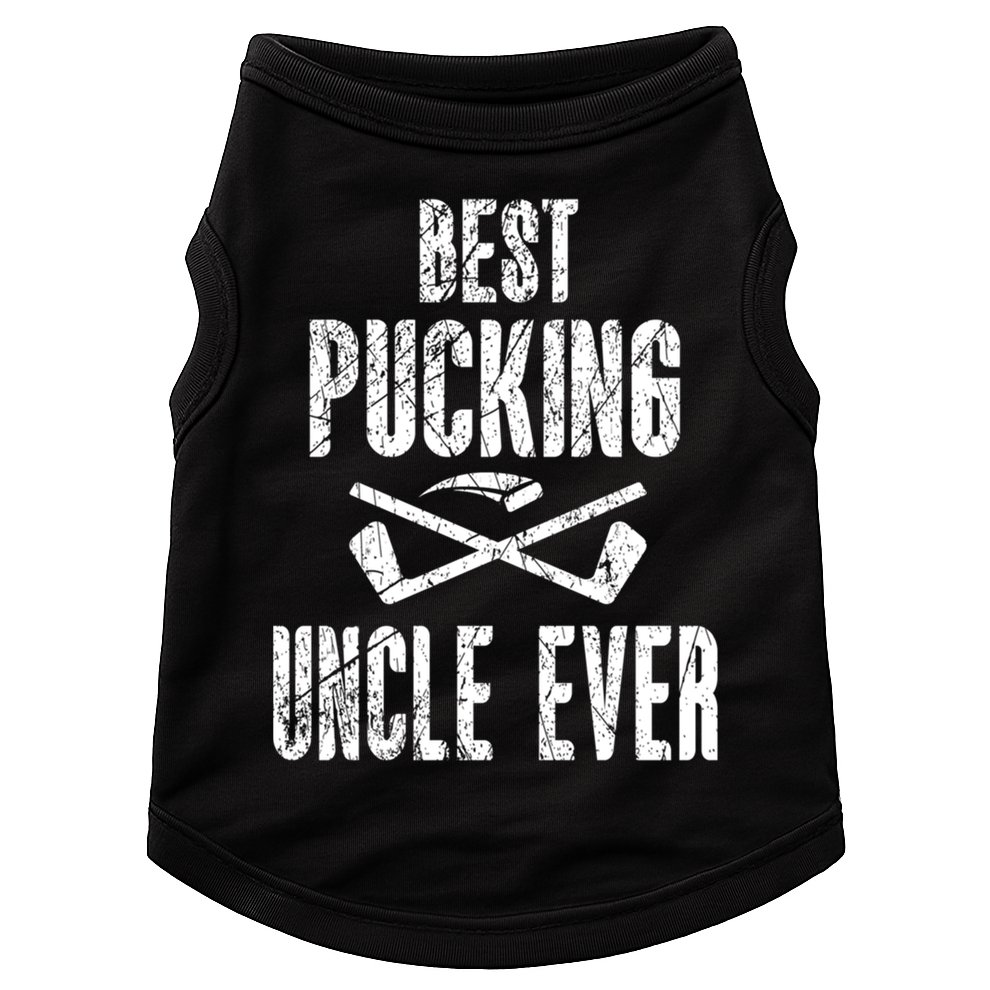 Hockey Uncle Best Pucking Uncle Ever Hockey Fan Cool Gift Doggie Tank