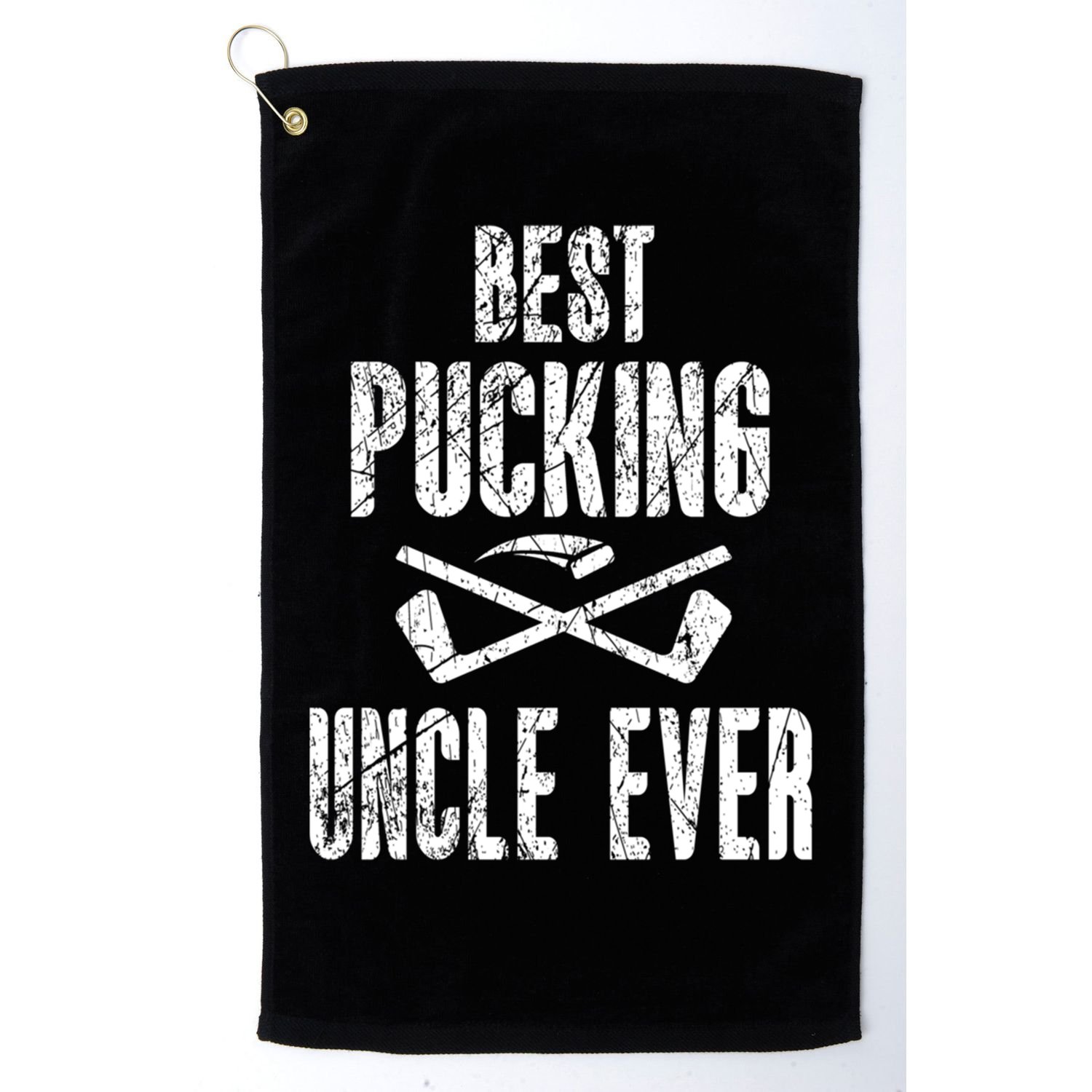 Hockey Uncle Best Pucking Uncle Ever Hockey Fan Cool Gift Golf Towel